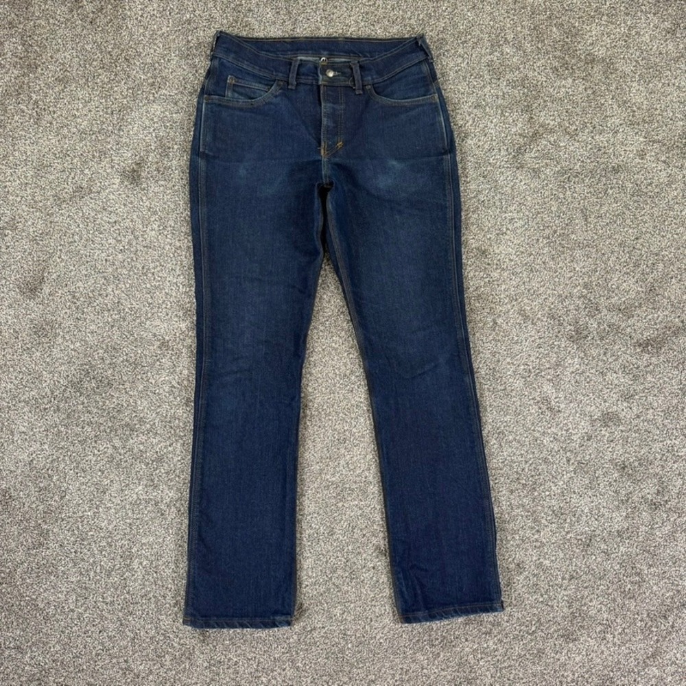Origin USA Maine Made Dark Wash Straight Leg Fit Indigo Wash Denim Jeans Mens 34